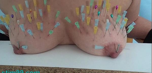  Extreme Needle Torment BDSM and Electrosex. Nails and Needles Tortured